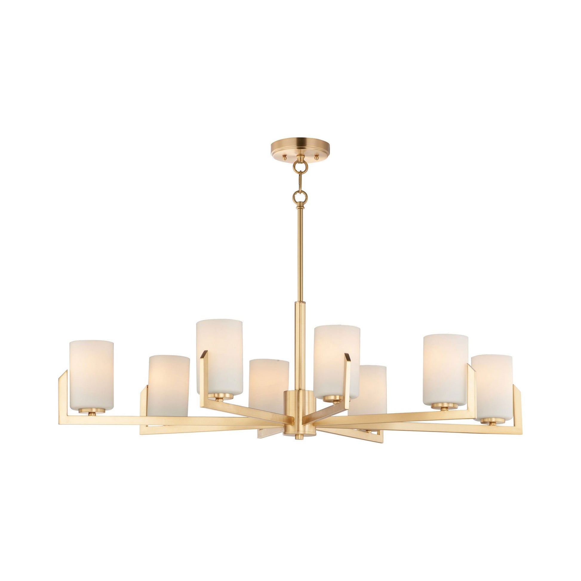 Dart Chandelier in Satin Brass (8-Light).