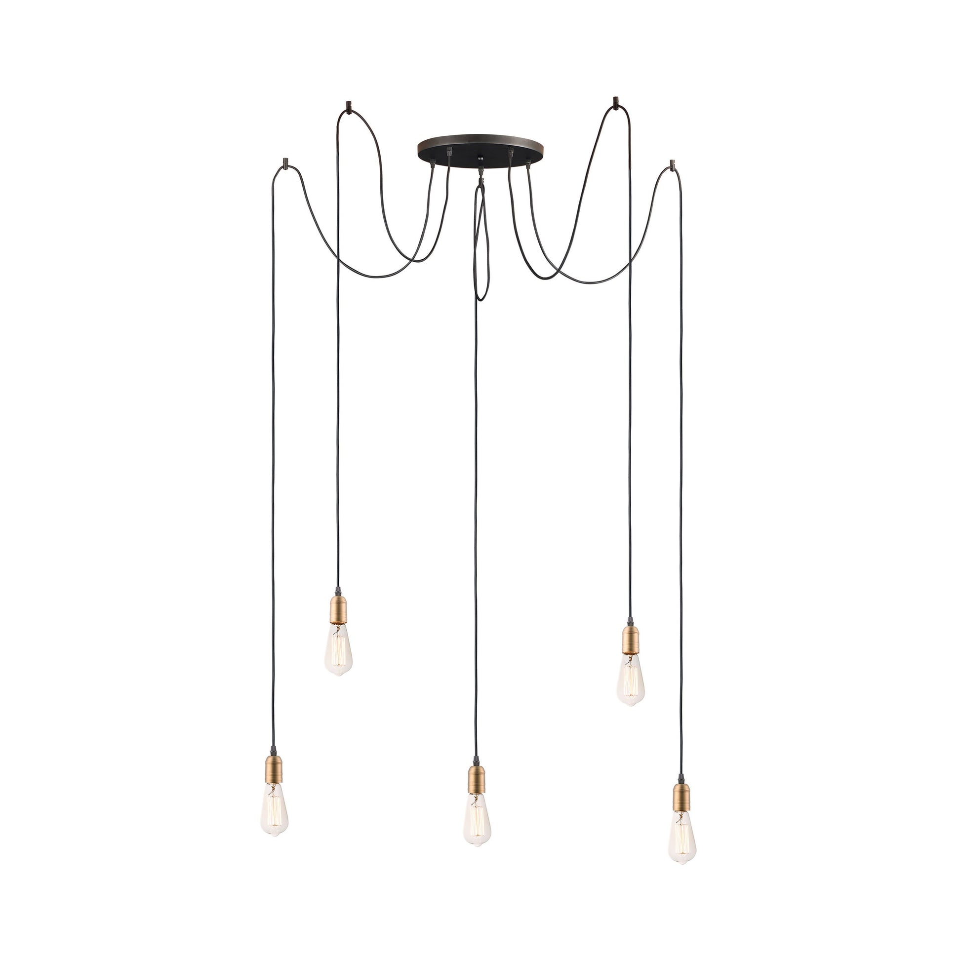Early Electric Multi Light Pendant Light (5-Light).