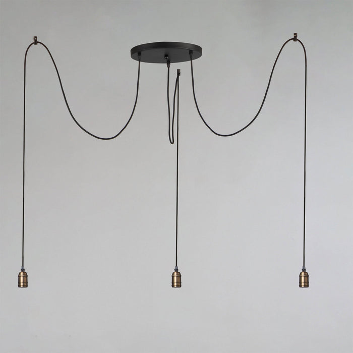 Early Electric Multi Light Pendant Light in Detail.