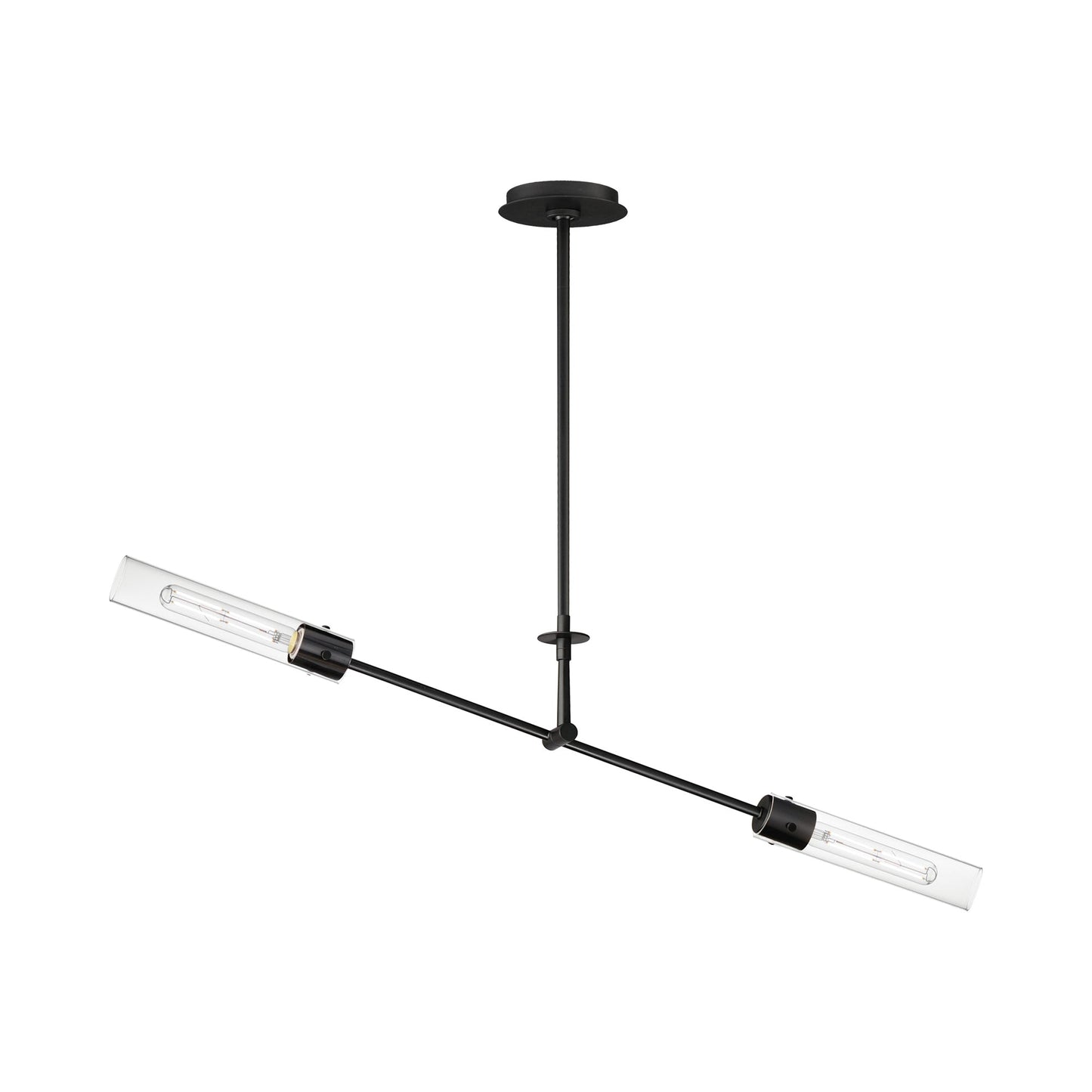 Equilibrium LED Linear Pendant Light in Black.