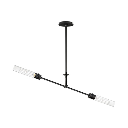 Equilibrium LED Linear Pendant Light in Black.