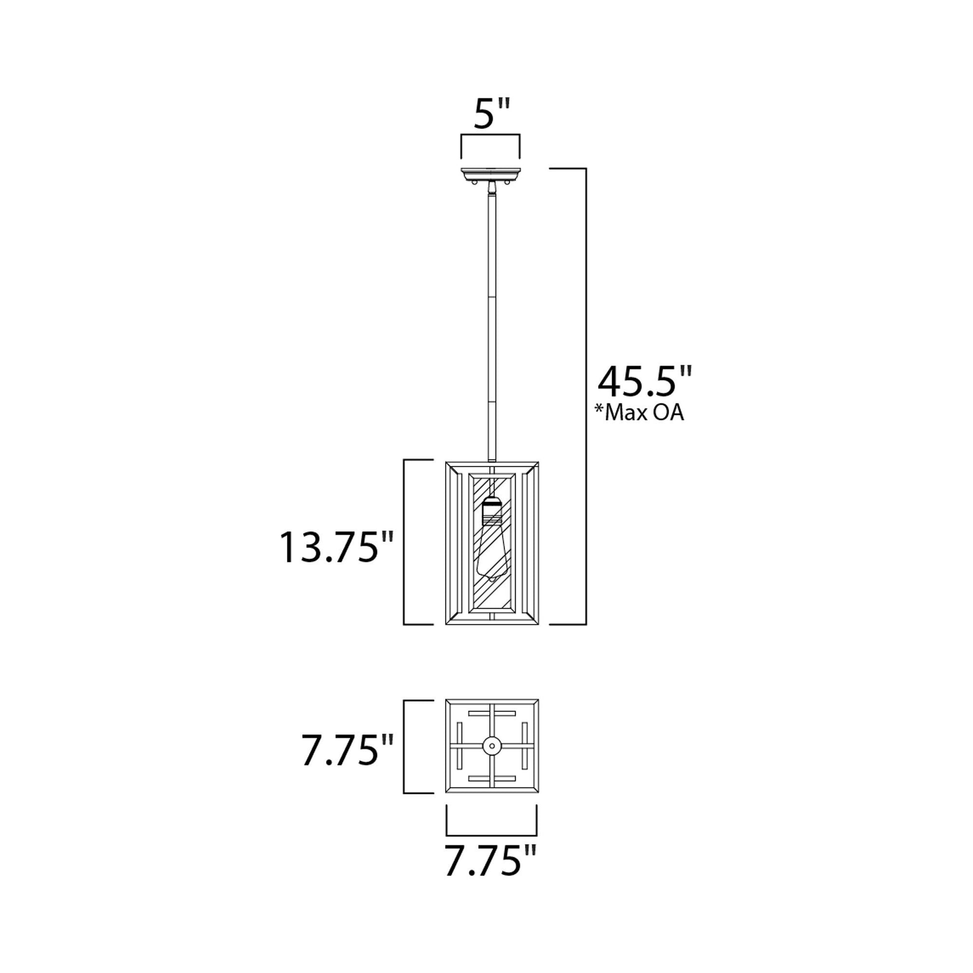 Era Pendant Light - line drawing.