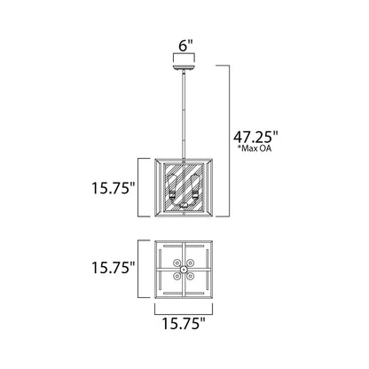 Era Pendant Light - line drawing.