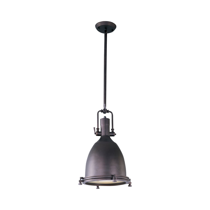 Hi-Bay Pendant Light in Frosted/Bronze (23.5-Inch).