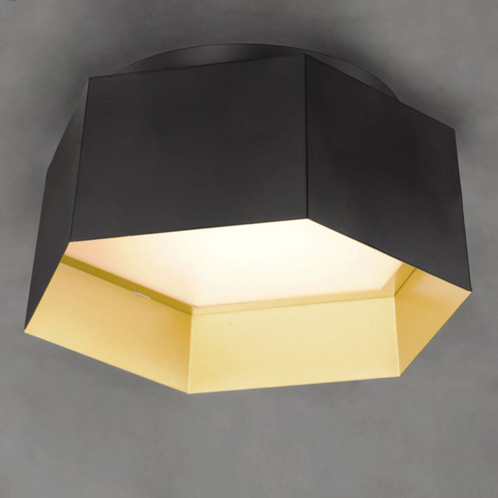 Honeycomb LED Flush Mount Ceiling Light in Detail.