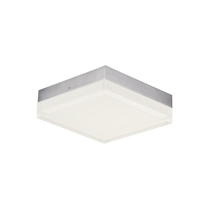Illuminaire II LED Flush Mount Ceiling Light in Medium/Square/Satin Nickel.