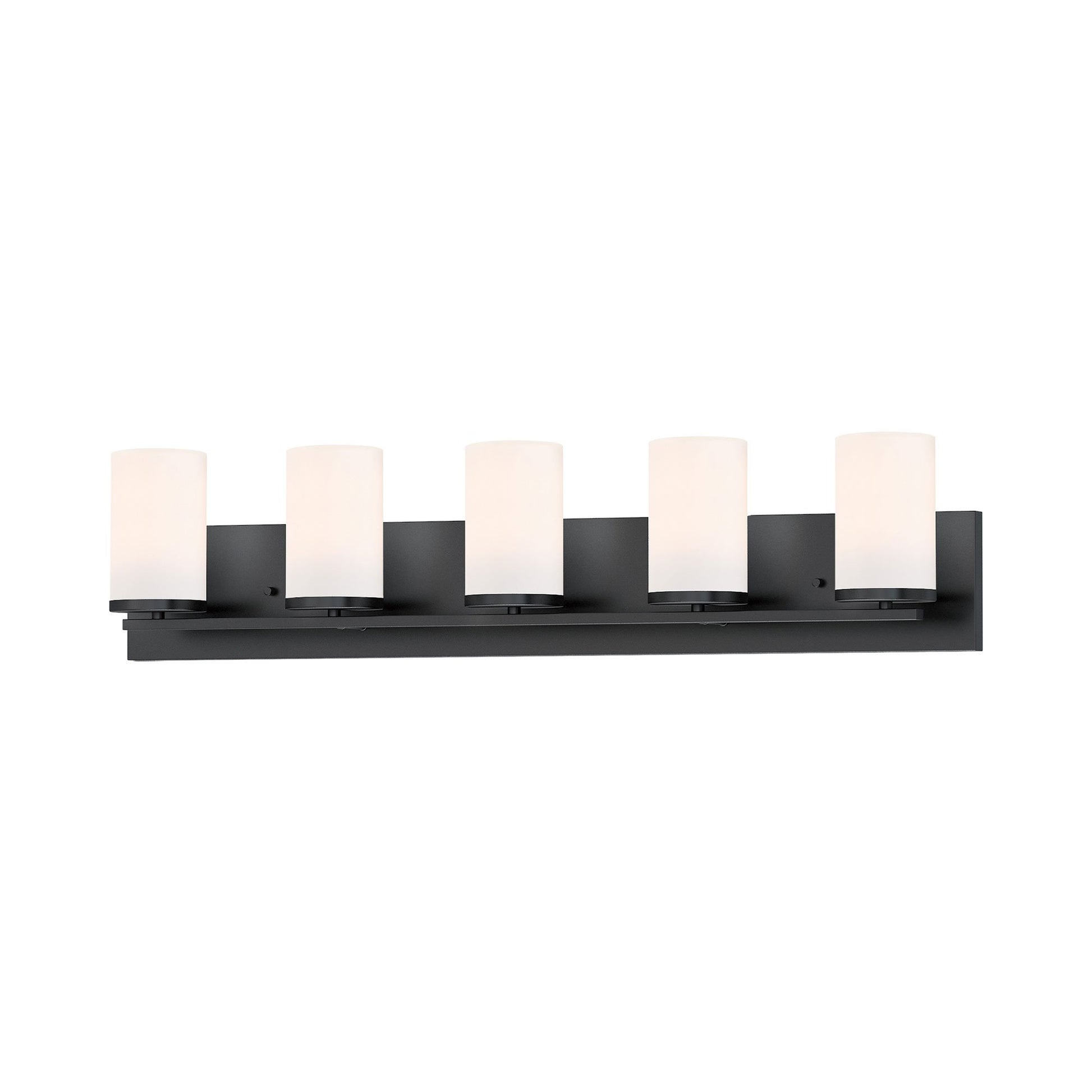 Lateral Bath Vanity Light in Black (5-Light).