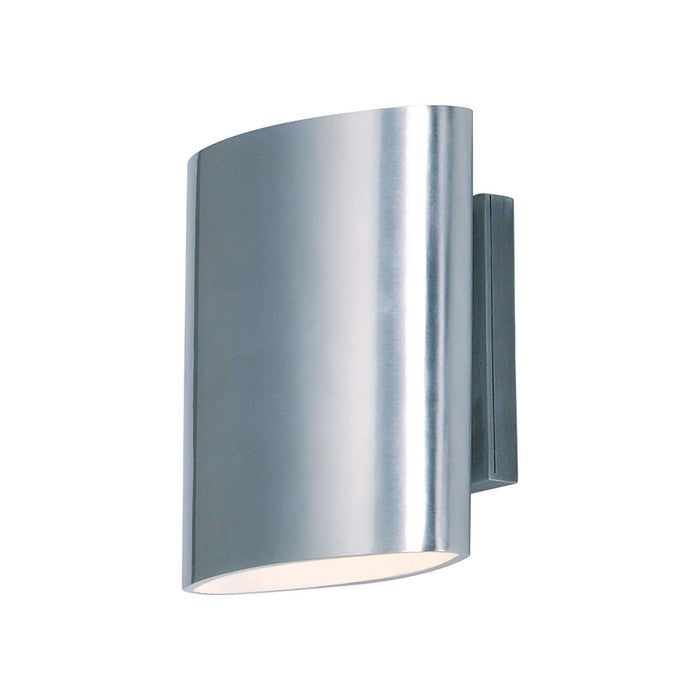 Lightray 7 Inch Outdoor LED Wall Light in Brushed Aluminum.