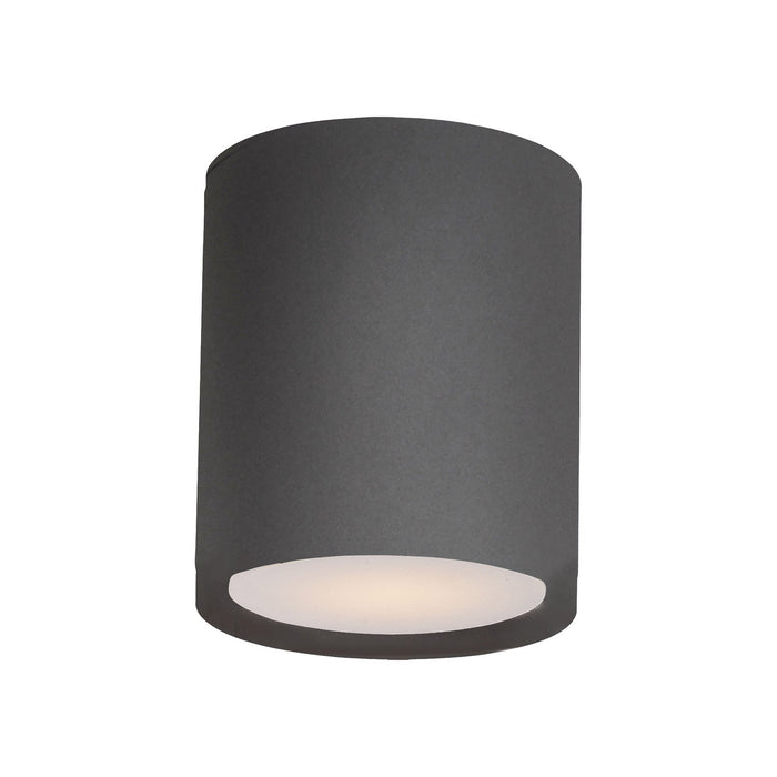 Lightray Outdoor LED Flush Mount Ceiling Light in Architectural Bronze.