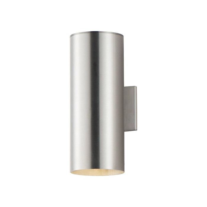 Outpost Outdoor Wall Light in LED/5-Inch/Medium/Brushed Aluminum.