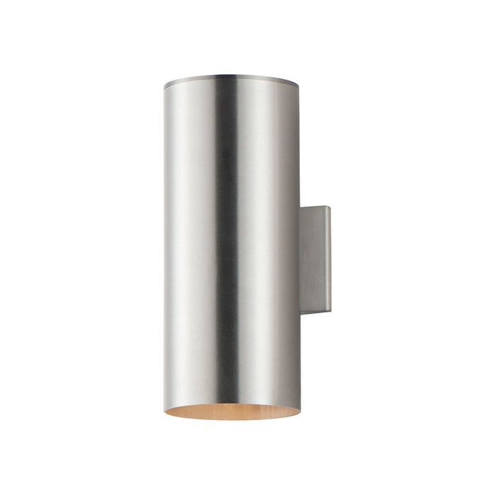 Outpost Outdoor Wall Light in Incandescent/6-Inch/Medium/Brushed Aluminum.