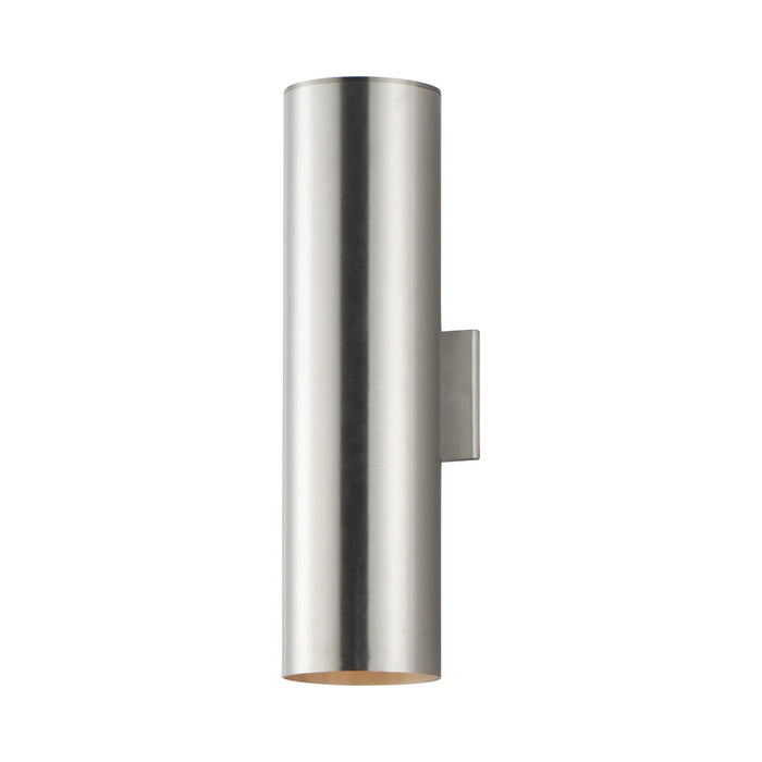 Outpost Outdoor Wall Light in Incandescent/5-Inch/Long/Brushed Aluminum.