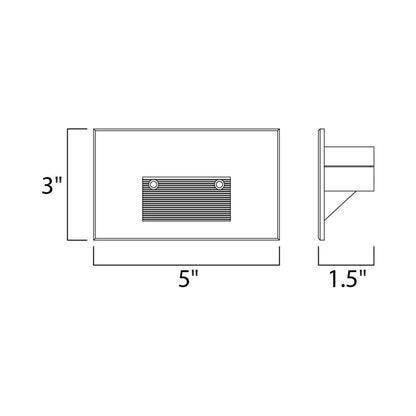 Path LED Step Light - line drawing.