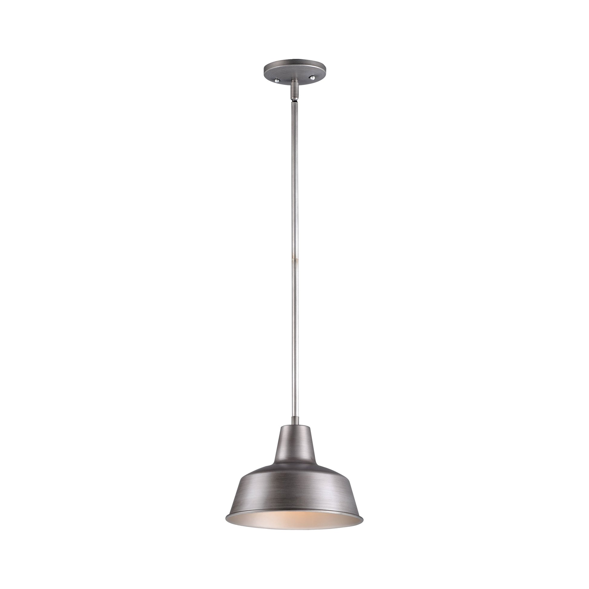 Pier M Outdoor Pendant Light in Weathered Zinc (Small).