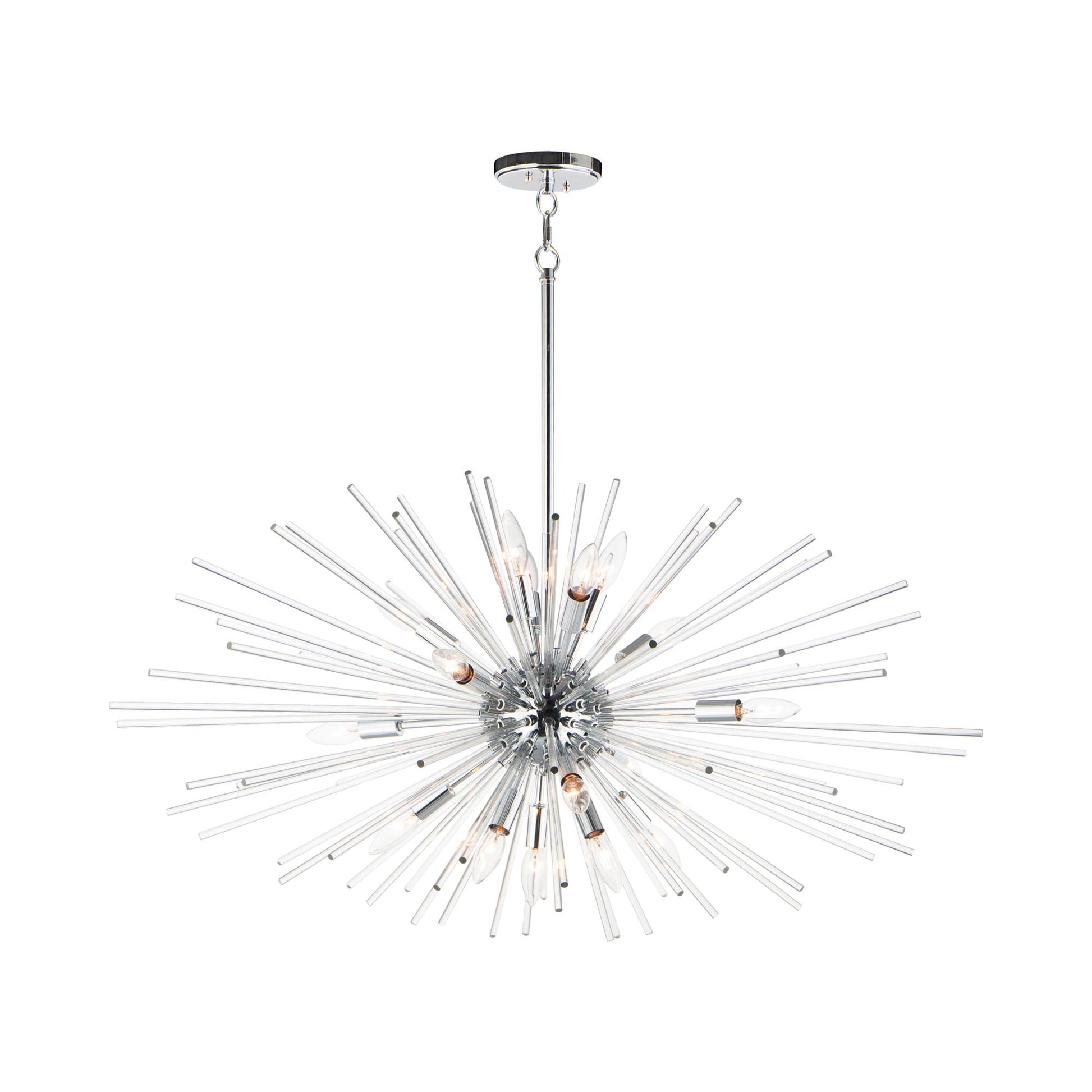 Polaris LED Pendant Light in Polished Chrome (16-Light/20-Inch).