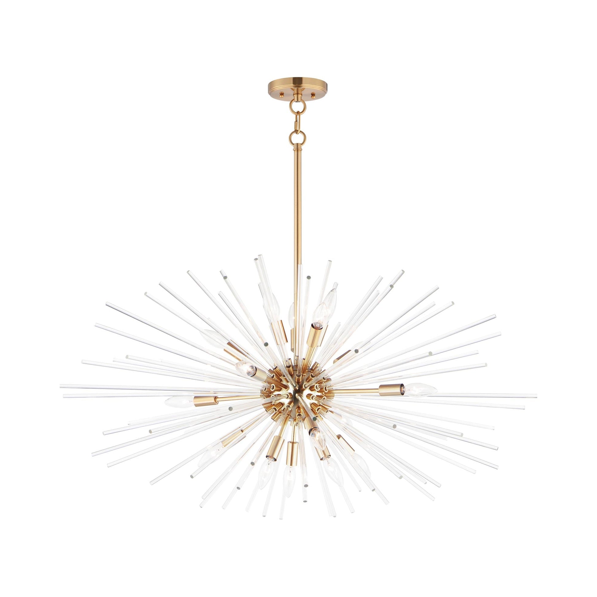 Polaris LED Pendant Light in Satin Brass (16-Light/20-Inch).