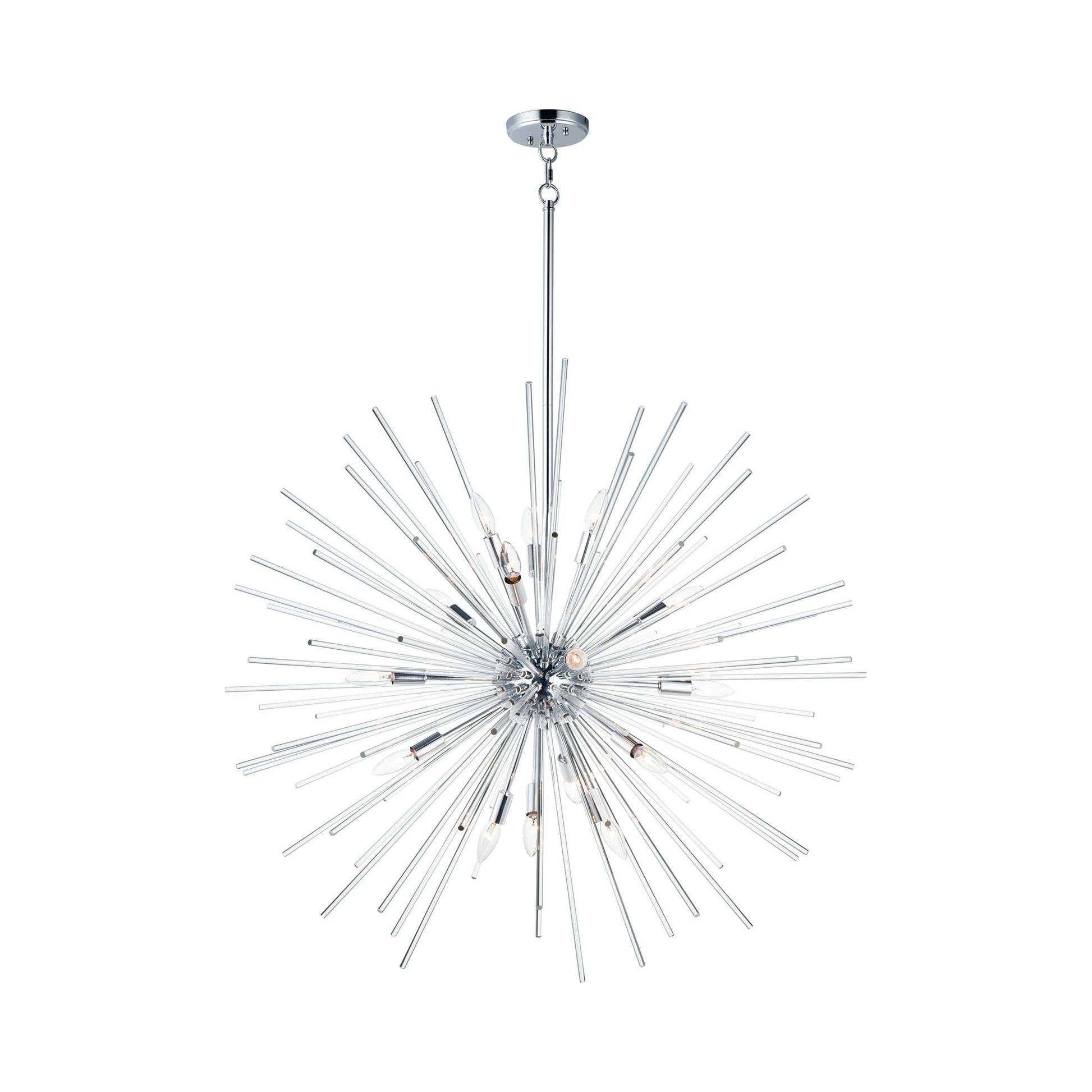 Polaris LED Pendant Light in Polished Chrome (16-Light/37.5-Inch).