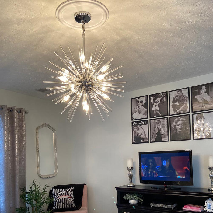 Polaris LED Pendant Light in living room.