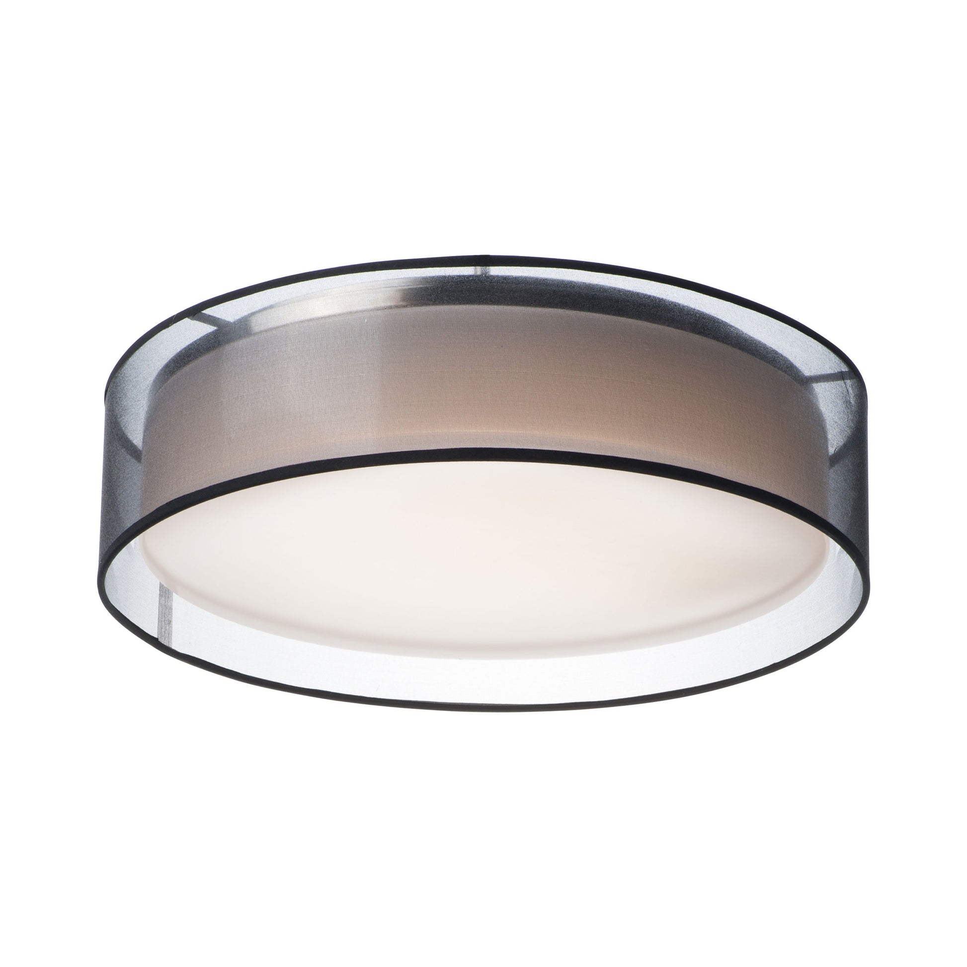 Prime LED Flush Mount Ceiling Light in Black Oganza (Medium).