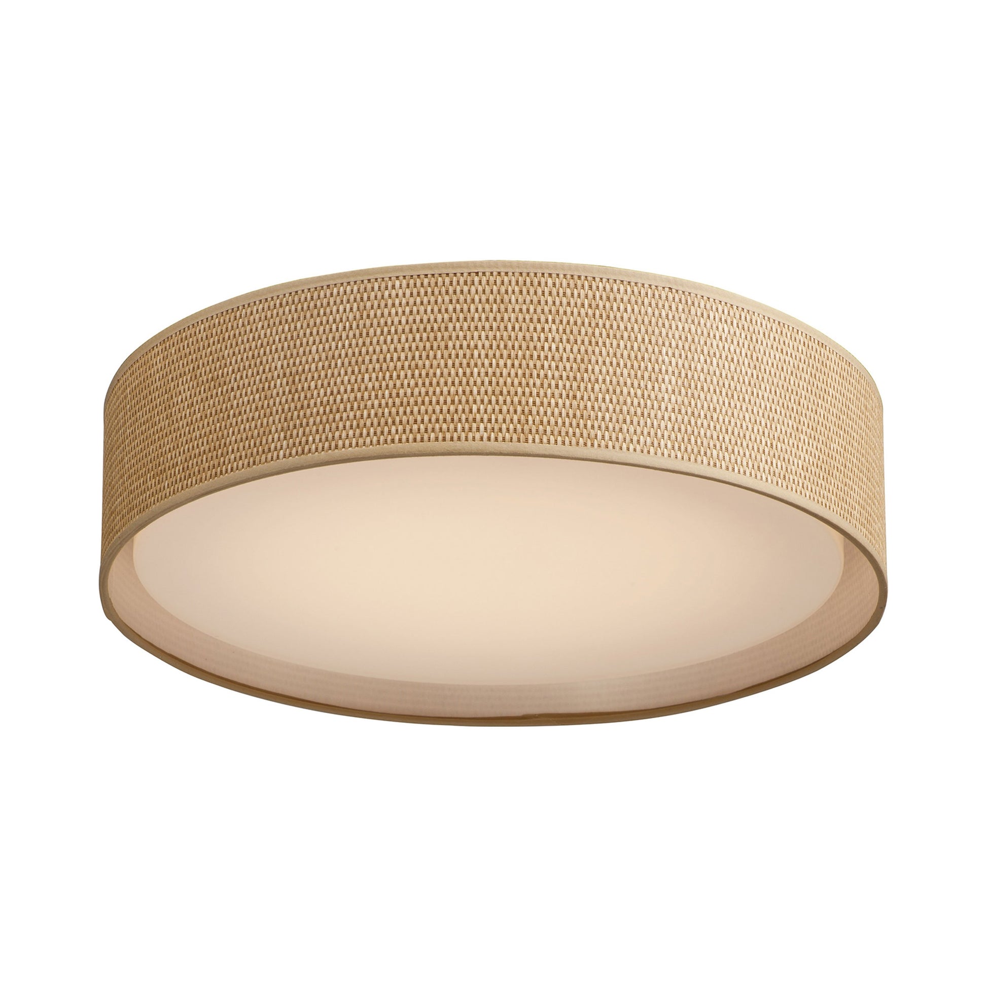 Prime LED Flush Mount Ceiling Light in Grass Cloth (Medium).