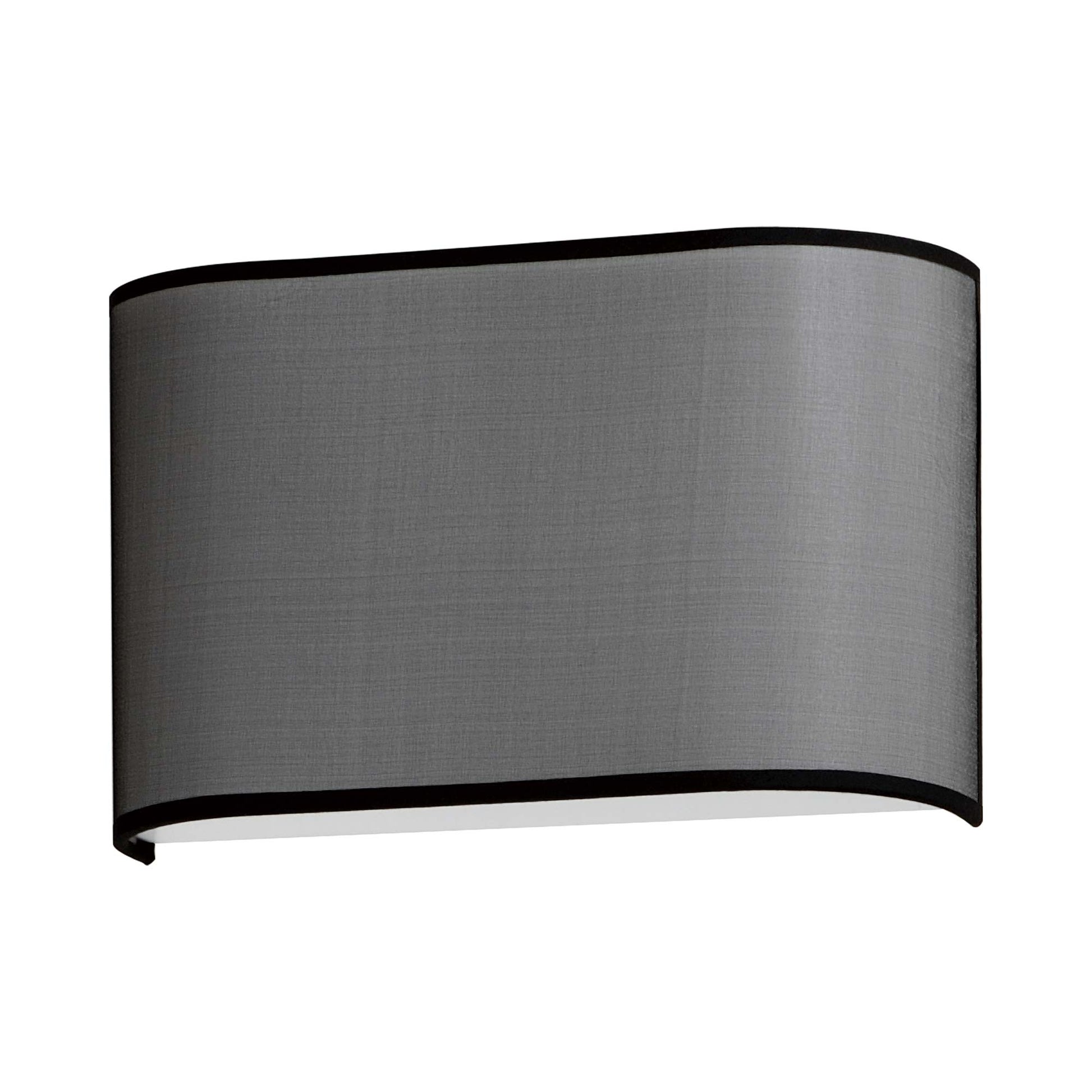 Prine LED Wall Light in Black Organza (Wide).