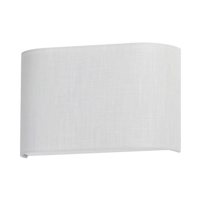 Prine LED Wall Light in White Linen (Wide).