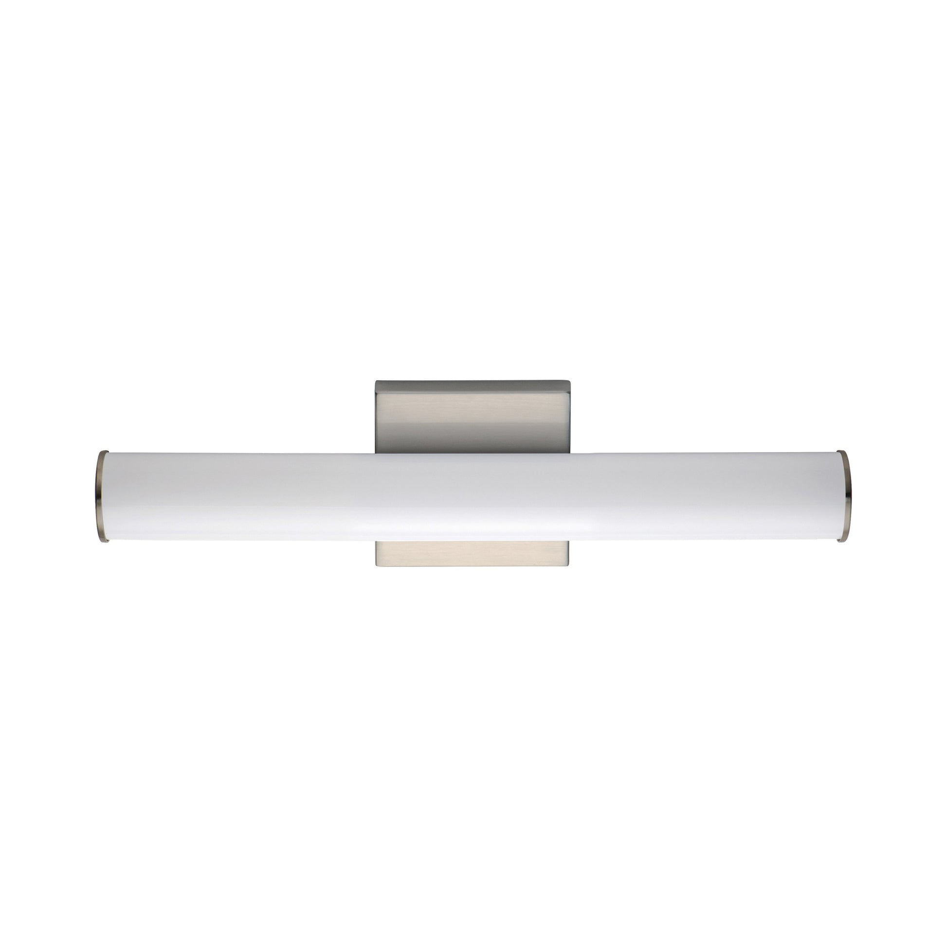 Rail LED Bath Vanity Light in Satin Nickel (18-Inch).