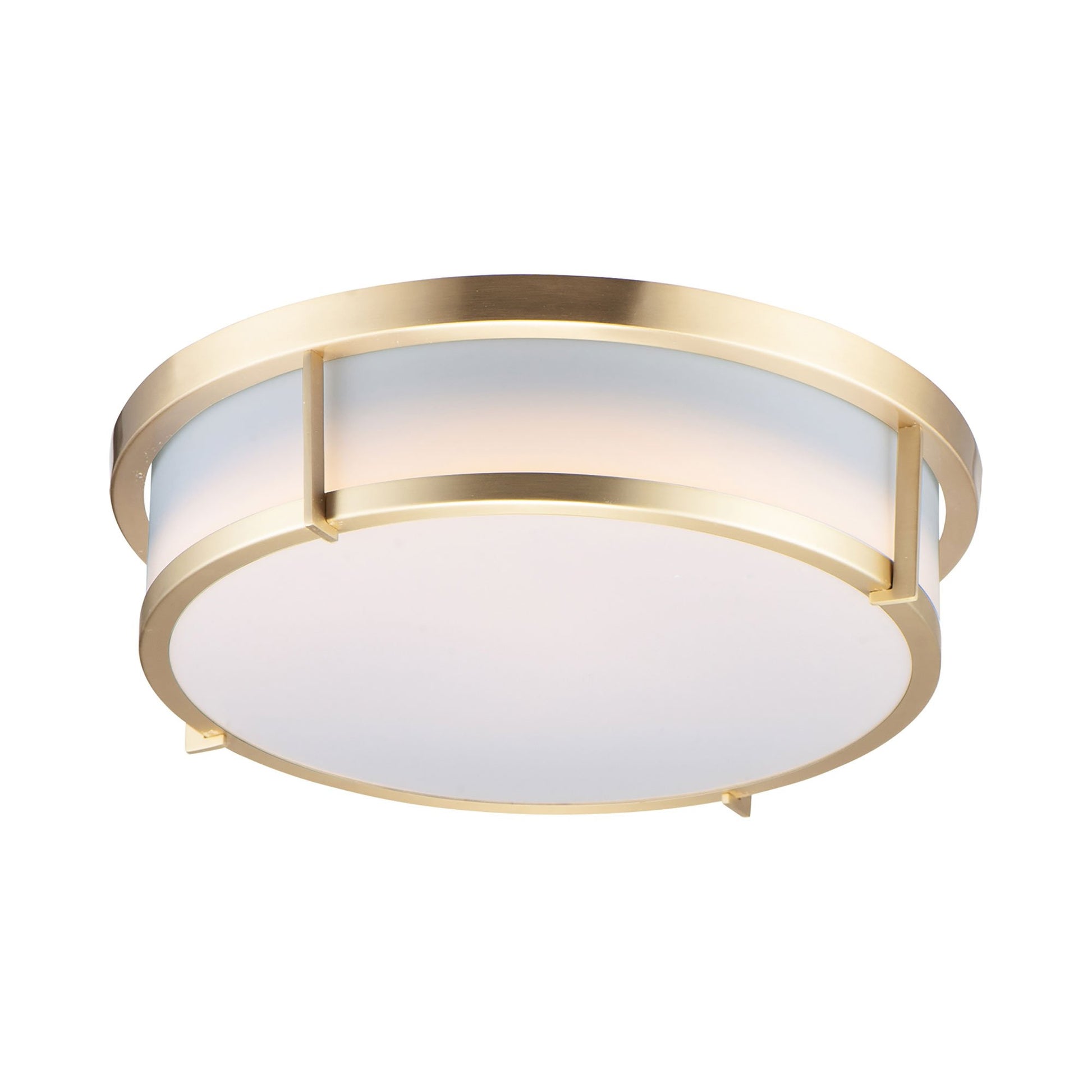 Rogue Flush Mount Ceiling Light in Satin Brass (1-Light).