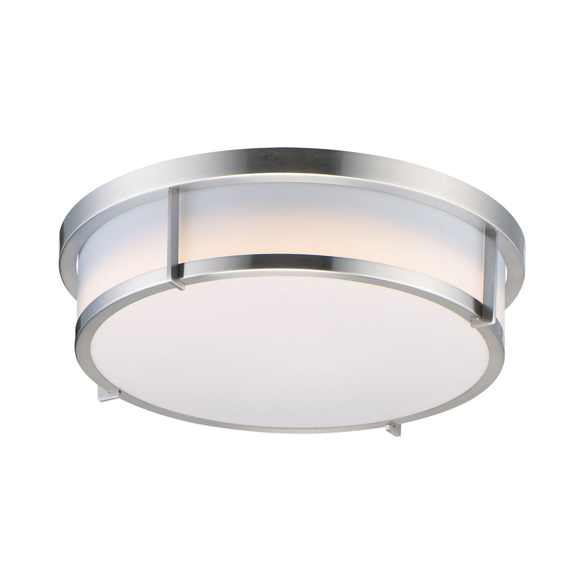 Rogue Flush Mount Ceiling Light in Satin Nickel (1-Light).