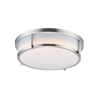 Rogue Flush Mount Ceiling Light in Satin Nickel (2-Light).