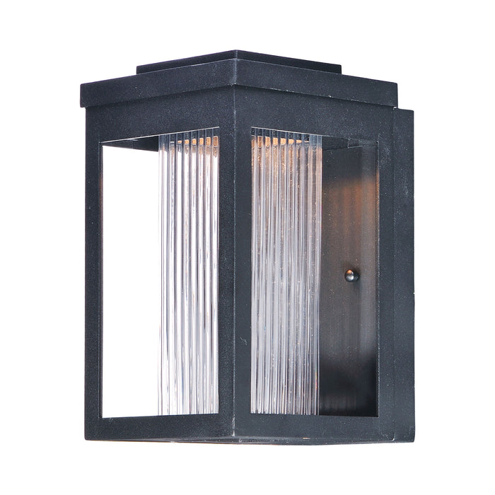 Salon Outdoor LED Wall Light in Clear Ribbed (Small).