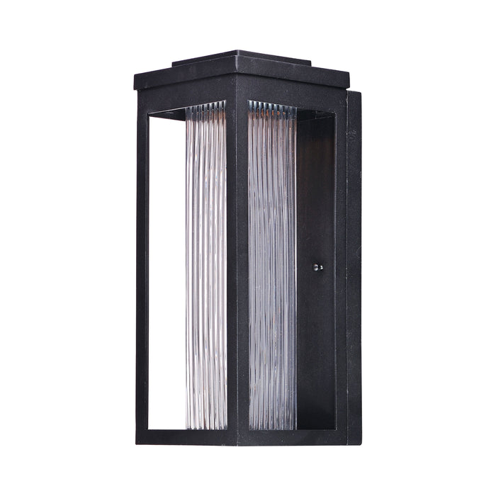 Salon Outdoor LED Wall Light in Clear Ribbed (Large).