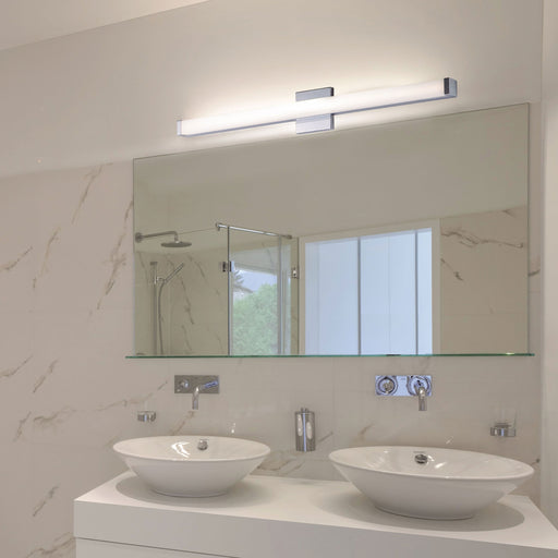 Spec LED Bath Vanity Light in bathroom.