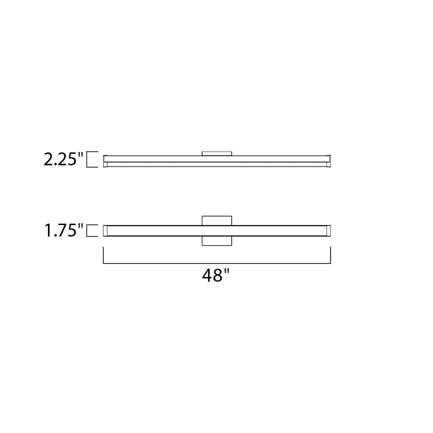 Spec LED Bath Vanity Light - line drawing.