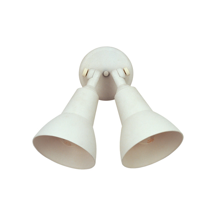 Spots Outdoor Wall Light in White ( 17.75-Inch).