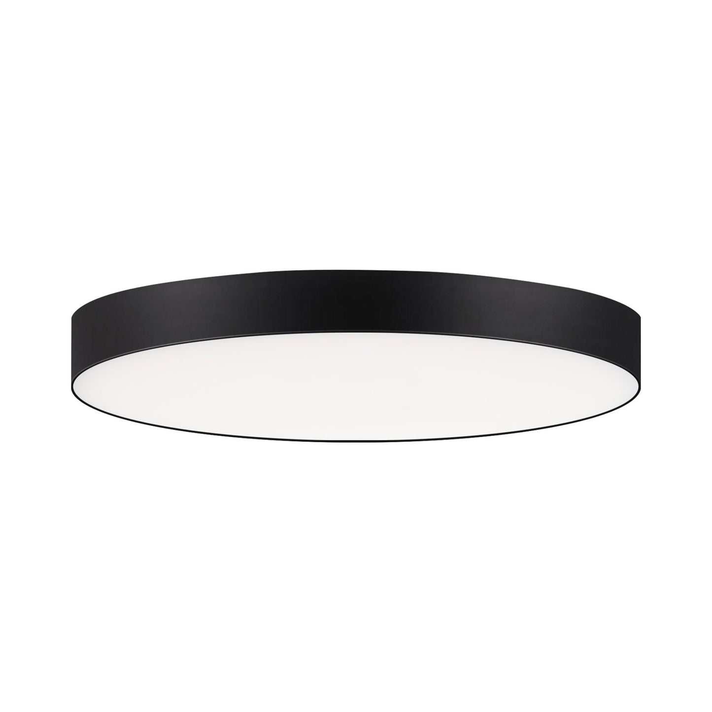 Trim LED Flush Mount Ceiling Light in Black (Small/Round).