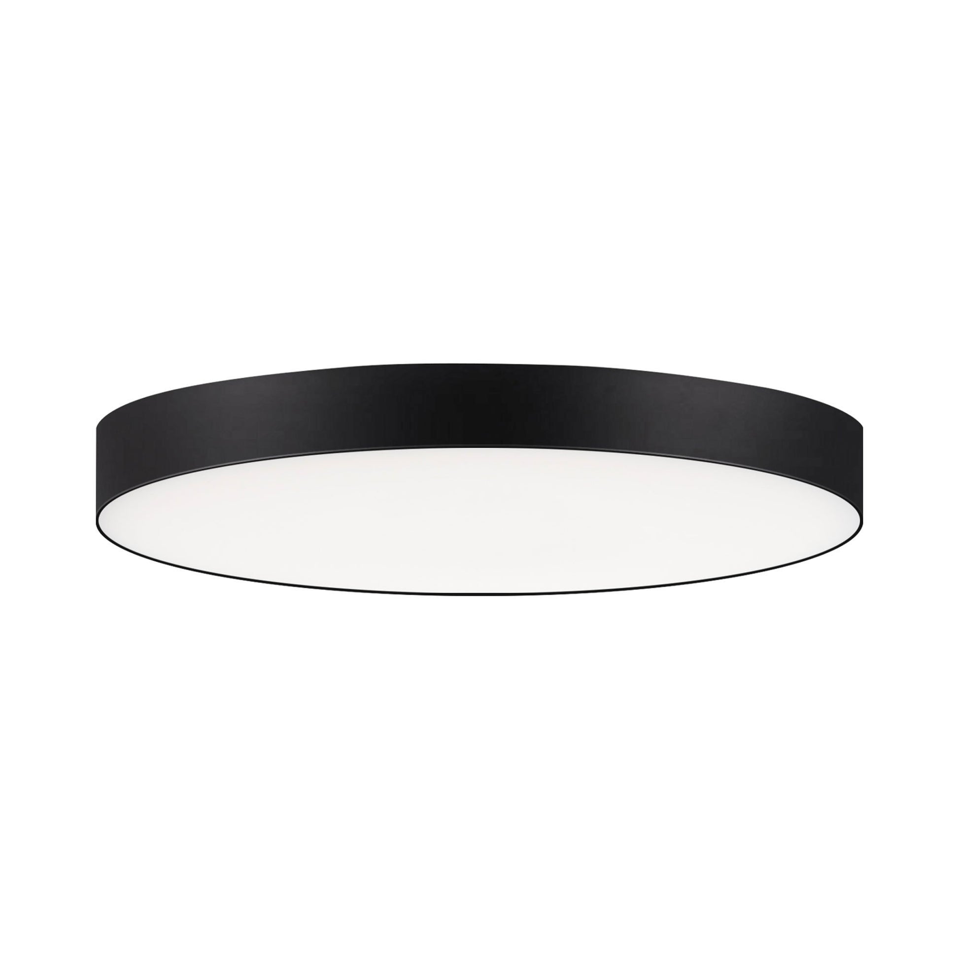 Trim LED Flush Mount Ceiling Light in Black (Small/Round).