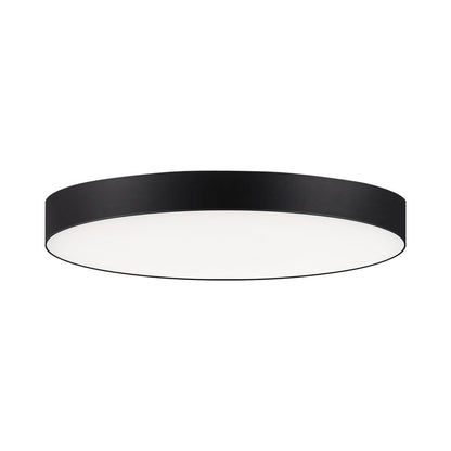 Trim LED Flush Mount Ceiling Light in Black (Small/Round).