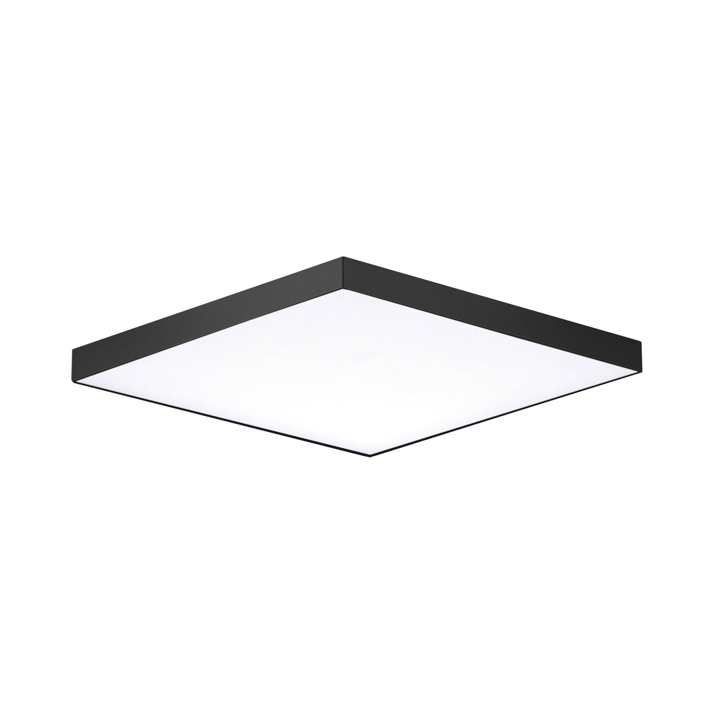 Trim LED Flush Mount Ceiling Light in Black (Medium/Square).