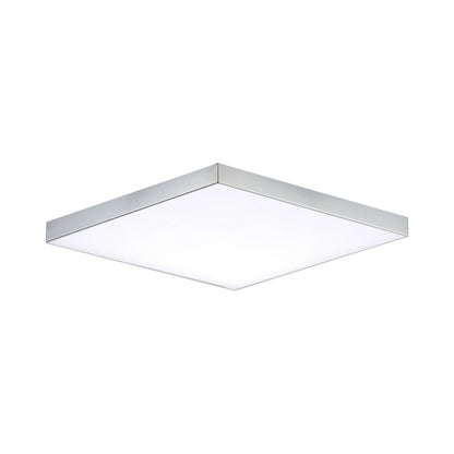 Trim LED Flush Mount Ceiling Light in Polished Chrome (Medium/Square).