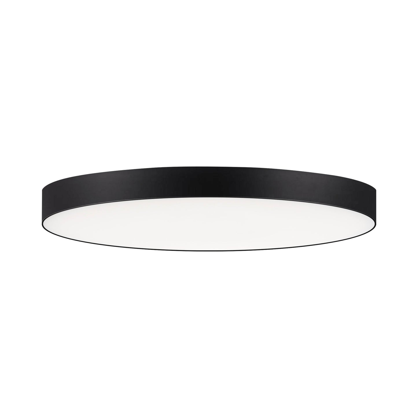 Trim LED Flush Mount Ceiling Light in Black (Medium/Round).