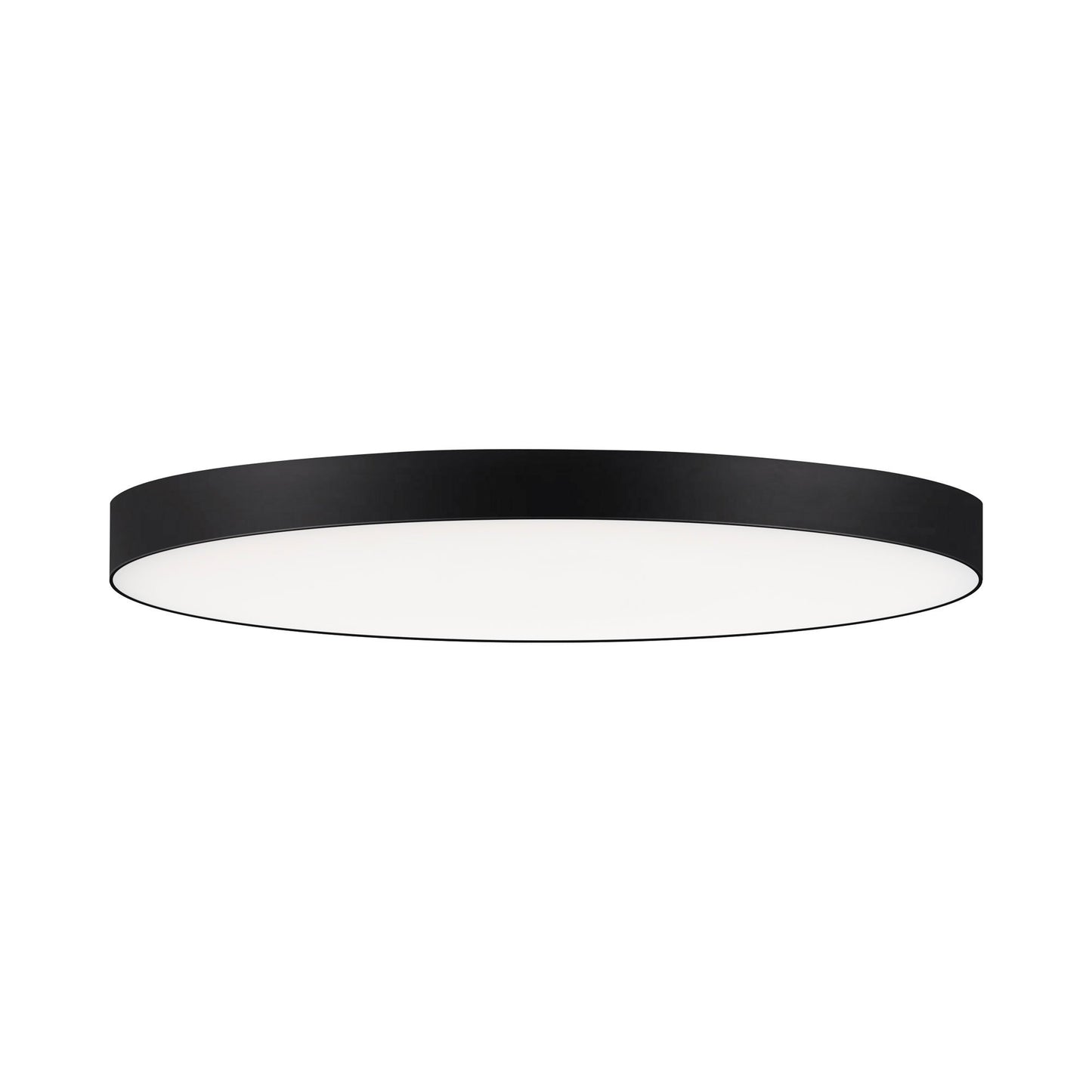 Trim LED Flush Mount Ceiling Light in Black (Large/Round).