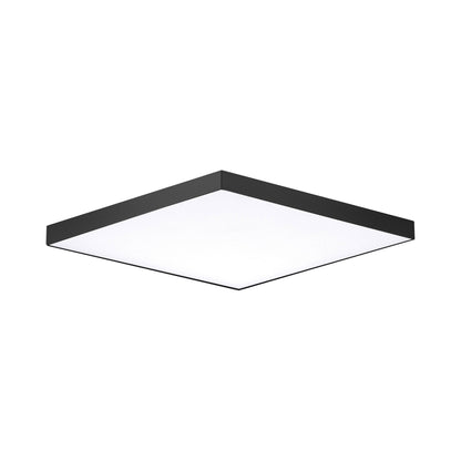 Trim LED Flush Mount Ceiling Light in Black (Large/Square).