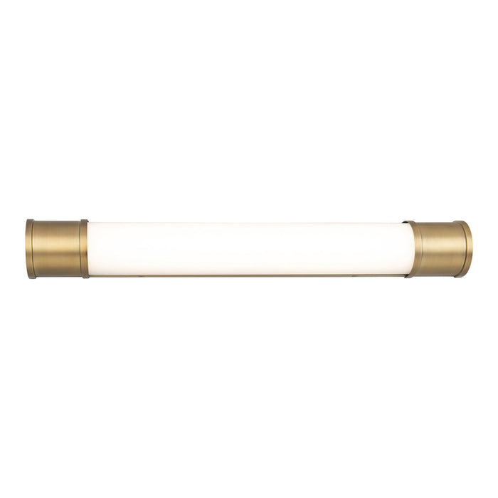 Mercer LED Bath Wall Light in Aged Brass (Large).