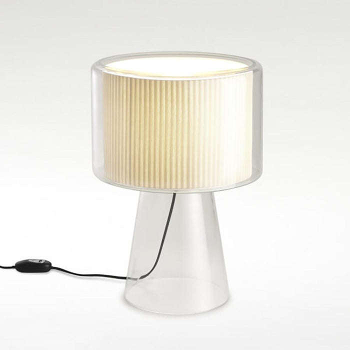 Mercer Table Lamp in Pleated White Cotton (Large).