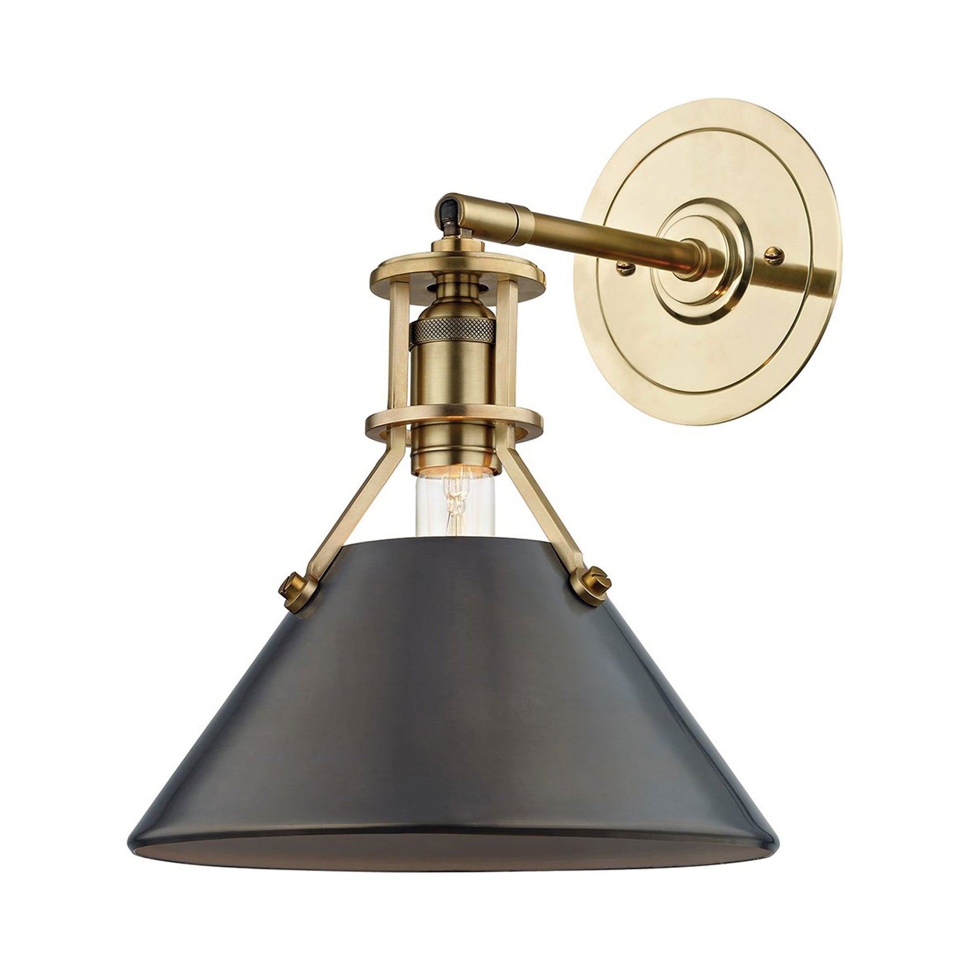 Metal No.2 Wall Light in Antique Distressed Bronze.