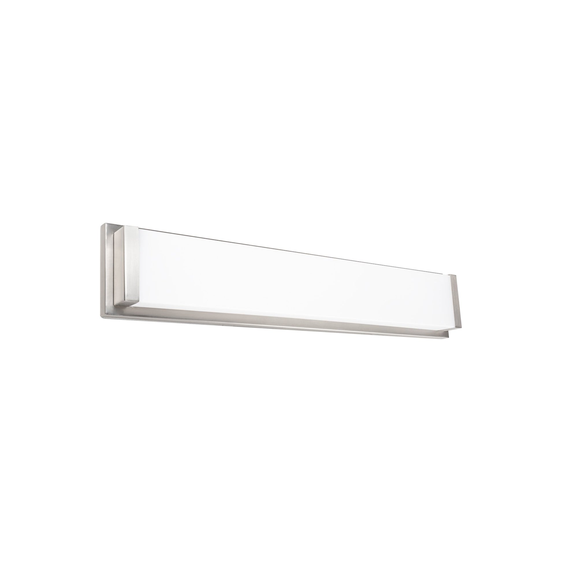 Metro Rectangular LED Bath Vanity Light in Brushed Nickel (Medium).