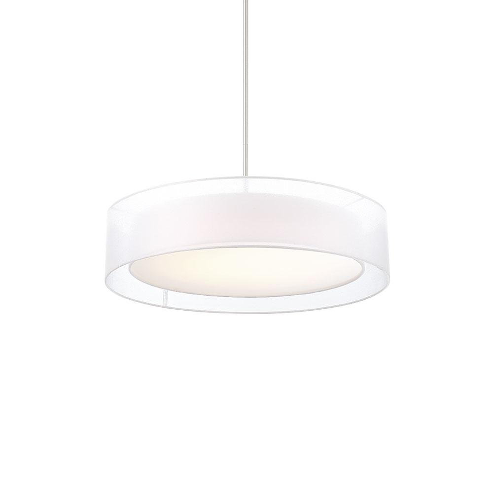 Metropolis LED Pendant Light in Brushed Nickel (Large).