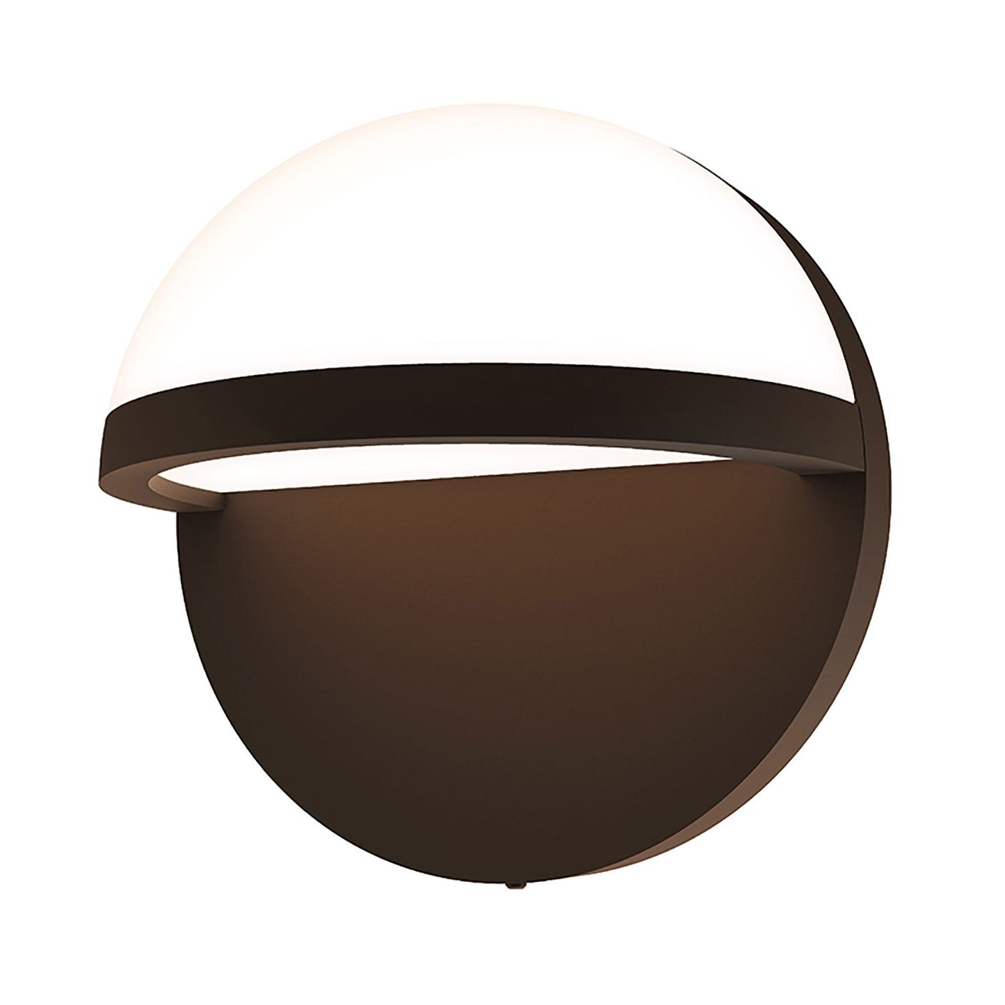 Mezza Vetro™ Outdoor LED Wall Light in Small/Textured Bronze.