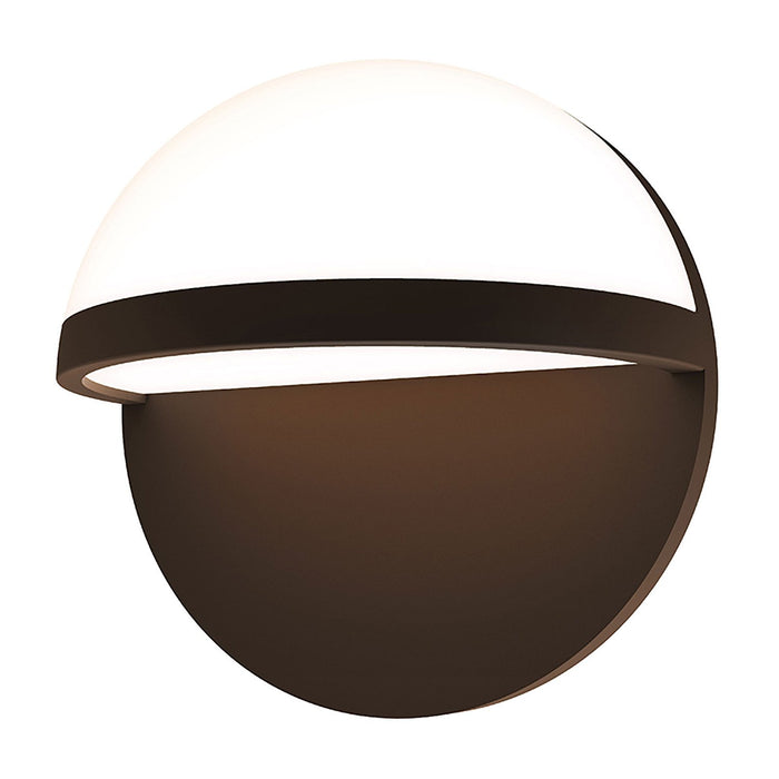 Mezza Vetro™ Outdoor LED Wall Light in Large/Textured Bronze.